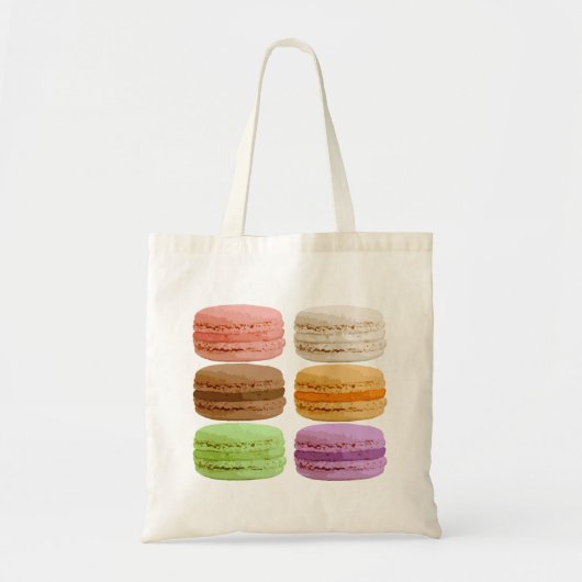 Franse Macarons - meerkleurige pastels Tote Bag (Voorkant)