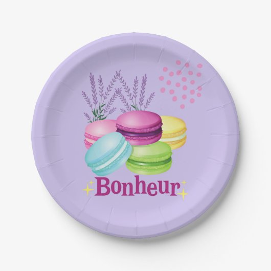 Franse Macarons Papieren Bordje (Voorkant)