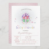 Franse Macarons, Polka Dots Baby shower Kaart (Voorkant / Achterkant)