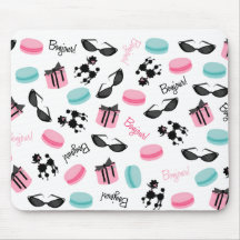 Franse Macarons Poodles & Sunbril Mousepad