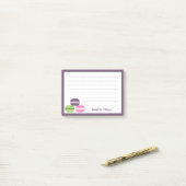 Franse Macarons Post-it® Notes (Op bureau)
