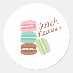 Franse Macarons Ronde Sticker