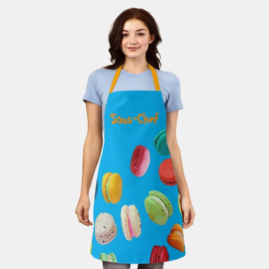  'Franse Macarons' Schort (Gedragen)