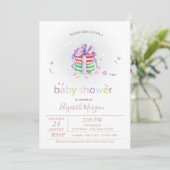 Franse Macarons,Stippen Baby Shower Kaart (Staand voorkant)