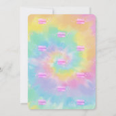 Franse Macarons Tie Dye Baby Shower Kaart (Achterkant)