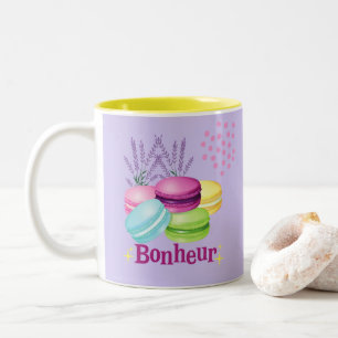 Franse Macarons Tweekleurige Koffiemok