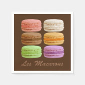 Franse macarons, veelkleurige pastels 3 ring binde servet (Voorkant)