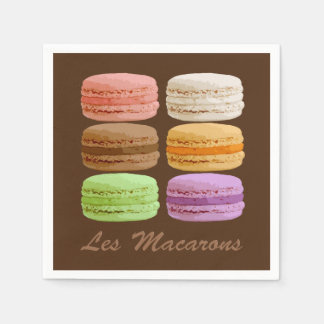 Franse macarons, veelkleurige pastels 3 ring binde servet