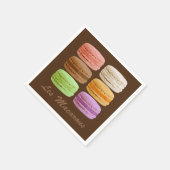Franse macarons, veelkleurige pastels 3 ring binde servet (Hoek)