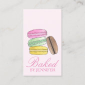 Franse Macarons Voedsel Bakken Gebak Chef Bakkerij Visitekaartje (Voorkant)