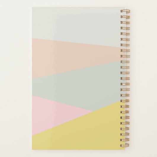 Franse Macarons Waterverf handgeschilderd monogram Planner (Achterkant)