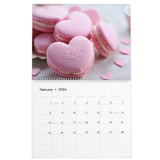 Franse Macaronskalender Kalender (Feb 2026)