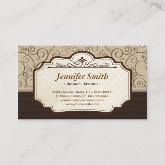 Franse Macaroons - Aangepaste dessert Bakery Store Visitekaartje (Achterkant)