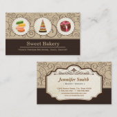 Franse Macaroons - Aangepaste dessert Bakery Store Visitekaartje (Voorkant / Achterkant)