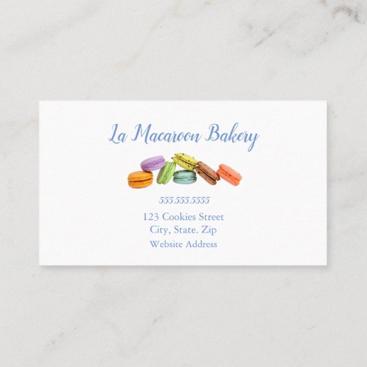 Franse Macaroons Bakkerij Smaak Loyaliteit Klantenkaartje (Achterkant)