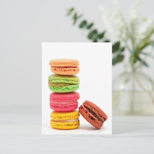 Franse macaroons briefkaart (Staand voorkant)