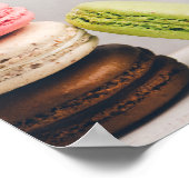 Franse macaroons in pastel- kleuren poster (Hoek)