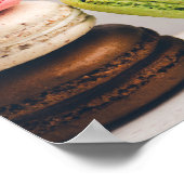 Franse macaroons in pastel- kleuren poster (Hoek)