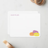 Franse macro's bevestigen notitiekaartje (Voorkant / Achterkant in situ)