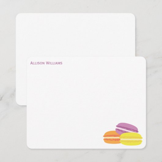 Franse macro's bevestigen notitiekaartje (Voorkant / Achterkant)