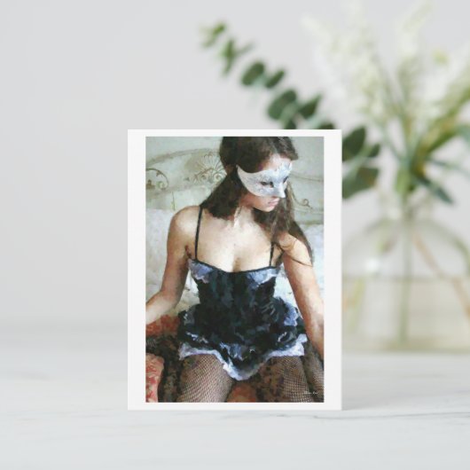 Franse Maid Painting 01 Briefkaart (Staand voorkant)