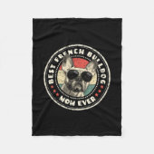 franse mam ooit retro franse bulldog lover eigenaa fleece deken (Voorkant)