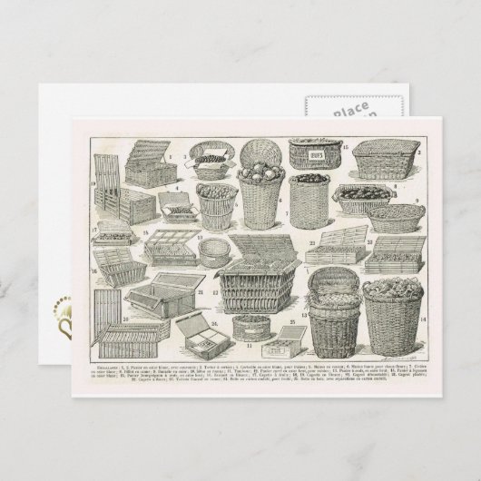 Franse manden Briefkaart (Voorkant / Achterkant)