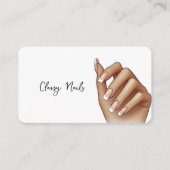 Franse Manicure Nails Hand Nail Tech Visitekaartje (Voorkant)