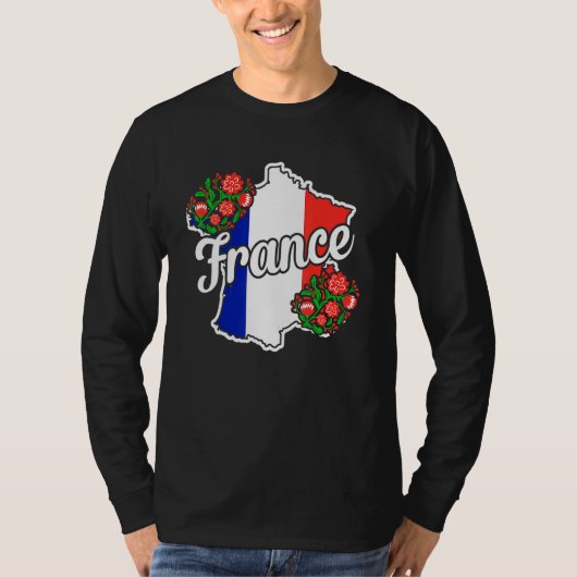 Franse Mannen voor de Eiffeltoren Marseille Bonjou T-shirt (Voorkant)