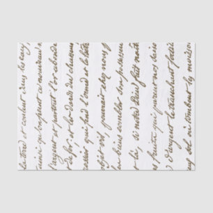 , Franse Manuscript Gold Harvest Letter Tissuepapier