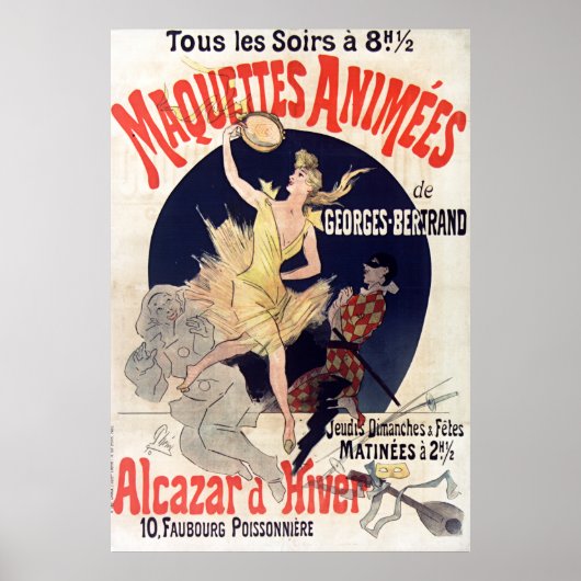  Franse Maquettes Animees Alcazar d'Hiver Poster (Voorkant)