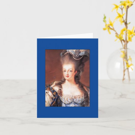 Franse Marie Antoinette Note Cards Kaart (Gele Bloem)