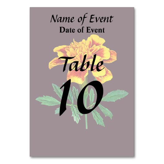 Franse Marigold Kaart (Achterkant)