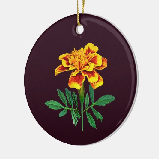 Franse Marigold Keramisch Ornament (Links)