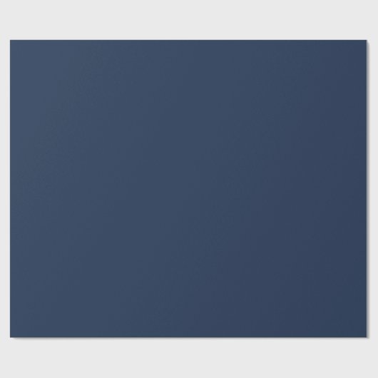 Franse marine blauw effen kleur cadeaupapier (Vlak)