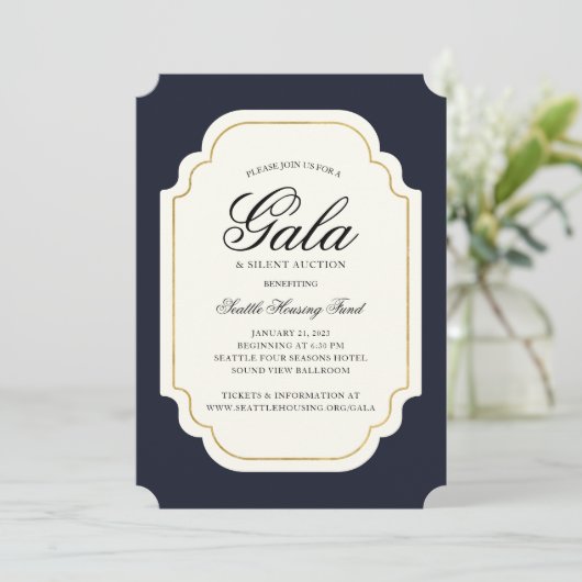 Franse marine  Flowers Gala of Party Kaart (Staand voorkant)