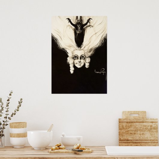 -Franse Marionette Hairstyle Poster (Keuken)