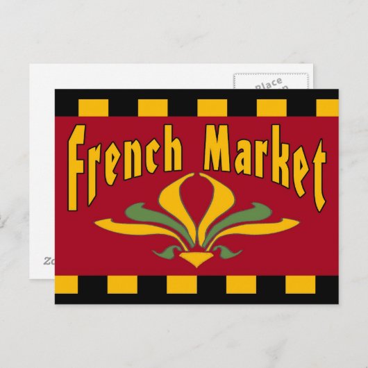 Franse MArket Briefkaart (Voorkant / Achterkant)
