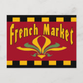 Franse MArket Briefkaart (Voorkant)
