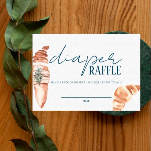 Franse Markt - Baguette - Inlegkaart voor luierspo Plaatskaartje