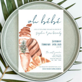 Franse markt - Baguette - Uitnodiging tot Baby sho