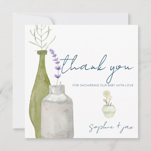 Franse markt - bloemen - Shower - Bedankt voor je  (Voorkant)