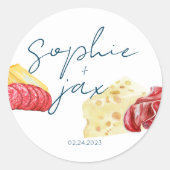 Franse markt - Charcuterie - Shower Favor Sticker (Voorkant)