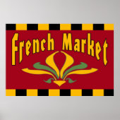 Franse markt Fleur De Lis Sign Poster (Voorkant)