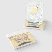 Franse markt, Frans Onderzetter, New Orleans; Stenen Onderzetter (Zijkant)