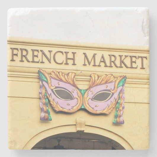 Franse markt, Frans Onderzetter, New Orleans; Stenen Onderzetter (Voorkant)