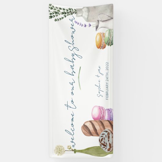 Franse markt - Grote Vinylwelkomstbanner Spandoek (Verticaal)