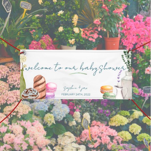 Franse markt - Grote Vinylwelkomstbanner Spandoek