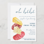 Franse markt - kaas - uitnodiging tot Baby shower (Voorkant)