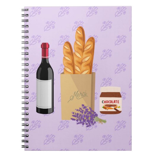 Franse Markt Lavendel Notitieboek (Voorkant)